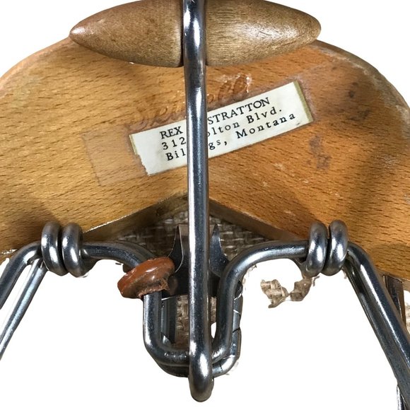 The Setwell 20 Inch Wooden Trouser Clamp Suit Hanger Vintage Made In USA Heavy D - Picture 9 of 16